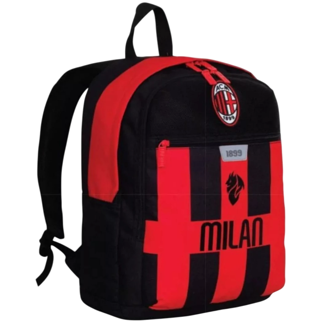 AC MILAN három rekeszes hátizsák, iskolatáska 