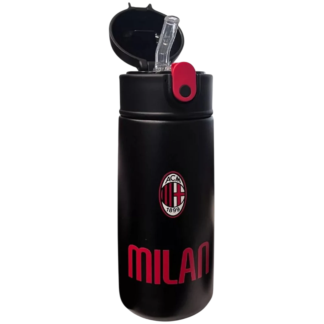 AC MILAN szívószálas termosz
