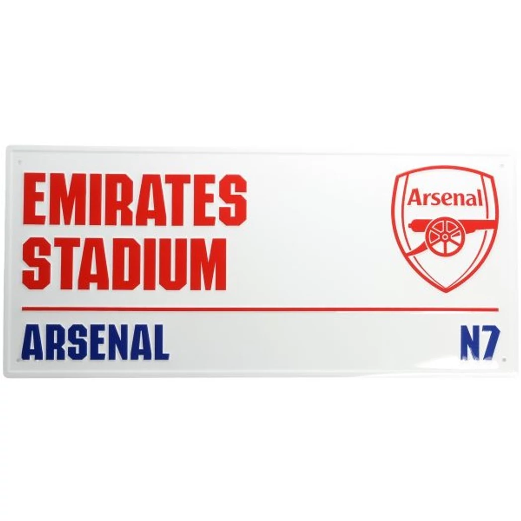 ARSENAL fém utcatábla fehér