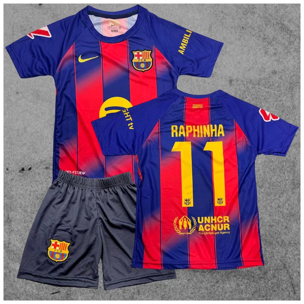 BARCELONA - RAPHINHA szurkolói gyerek mez szett 2025/26