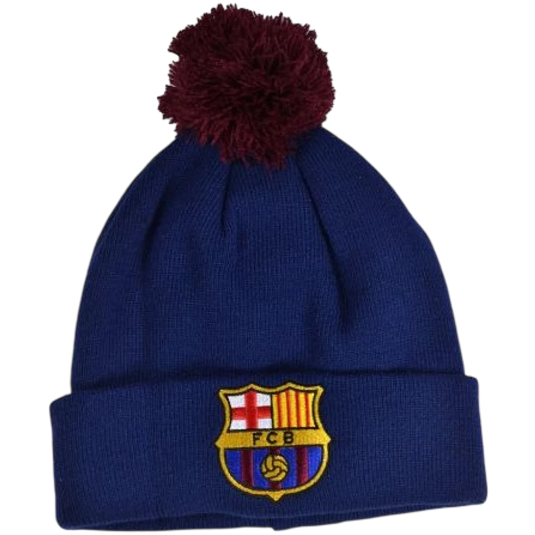 BARCELONA kötött téli visszahajtható pomponos sapka