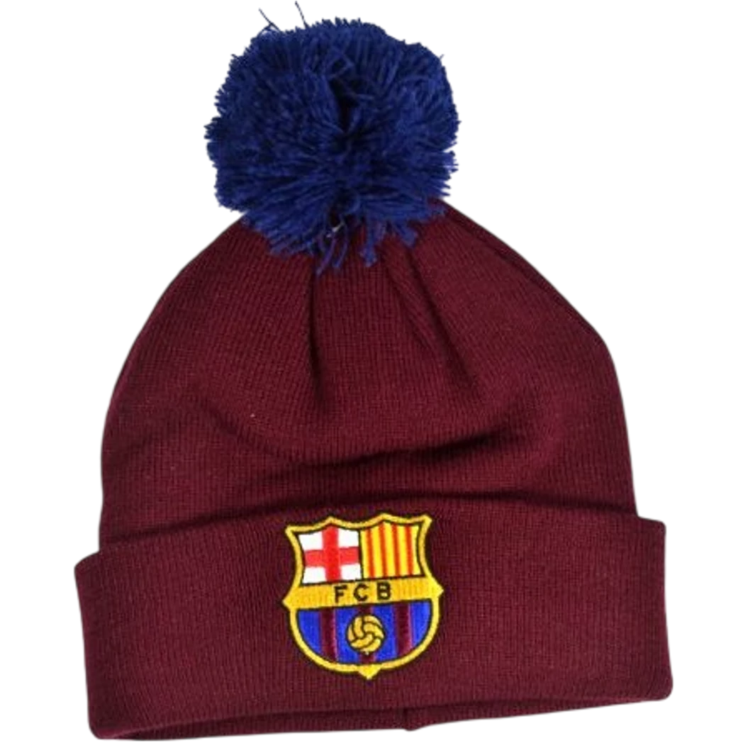 BARCELONA kötött téli visszahajtható pomponos sapka