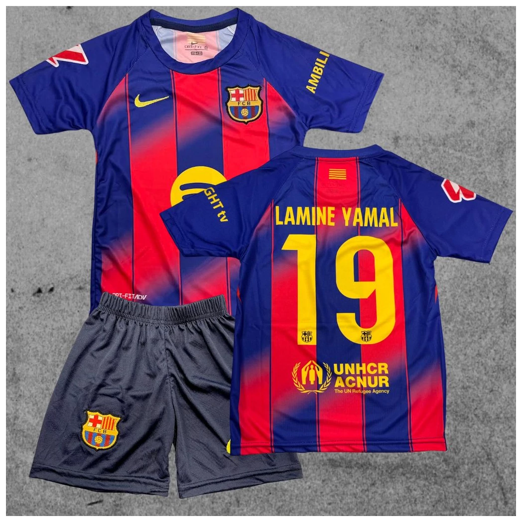 BARCELONA - LAMINE YAMAL szurkolói gyerek mez szett