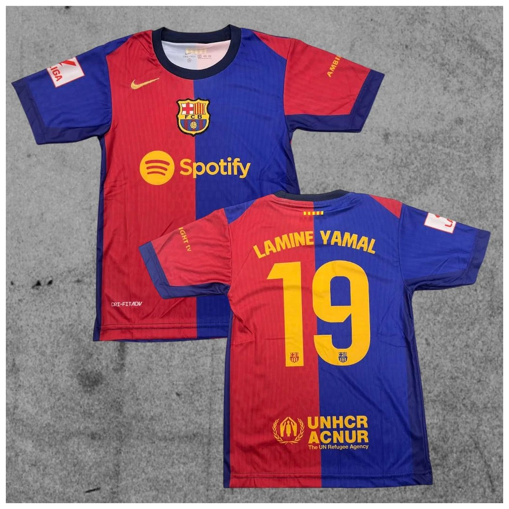 BARCELONA - LAMINE YAMAL szurkolói gyerek mez hazai (nadrág nélkül)