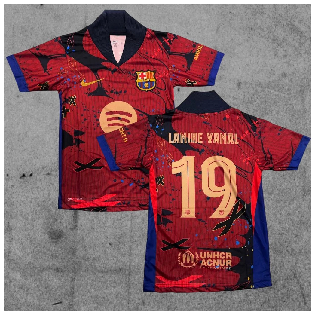 BARCELONA - LAMINE YAMAL szurkolói gyerek mez (nadrág nélkül)