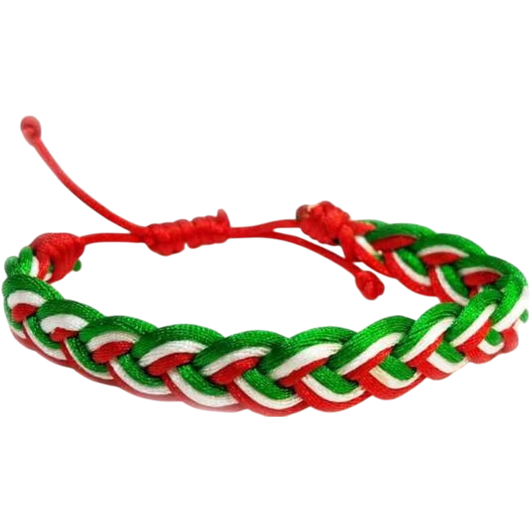 MAGYARORSZÁG fonott karkötő trikolor