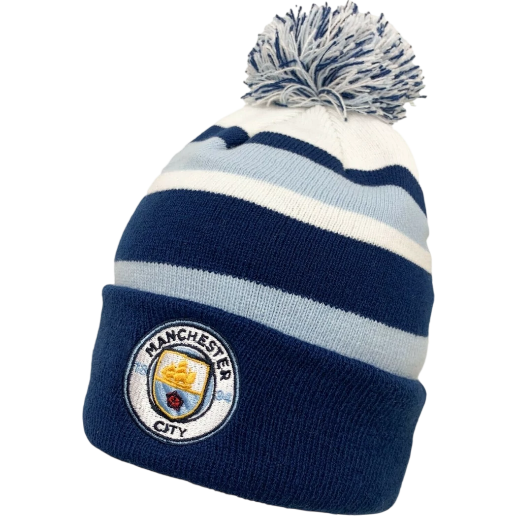 MANCHESTER CITY kötött téli sapka pomponos