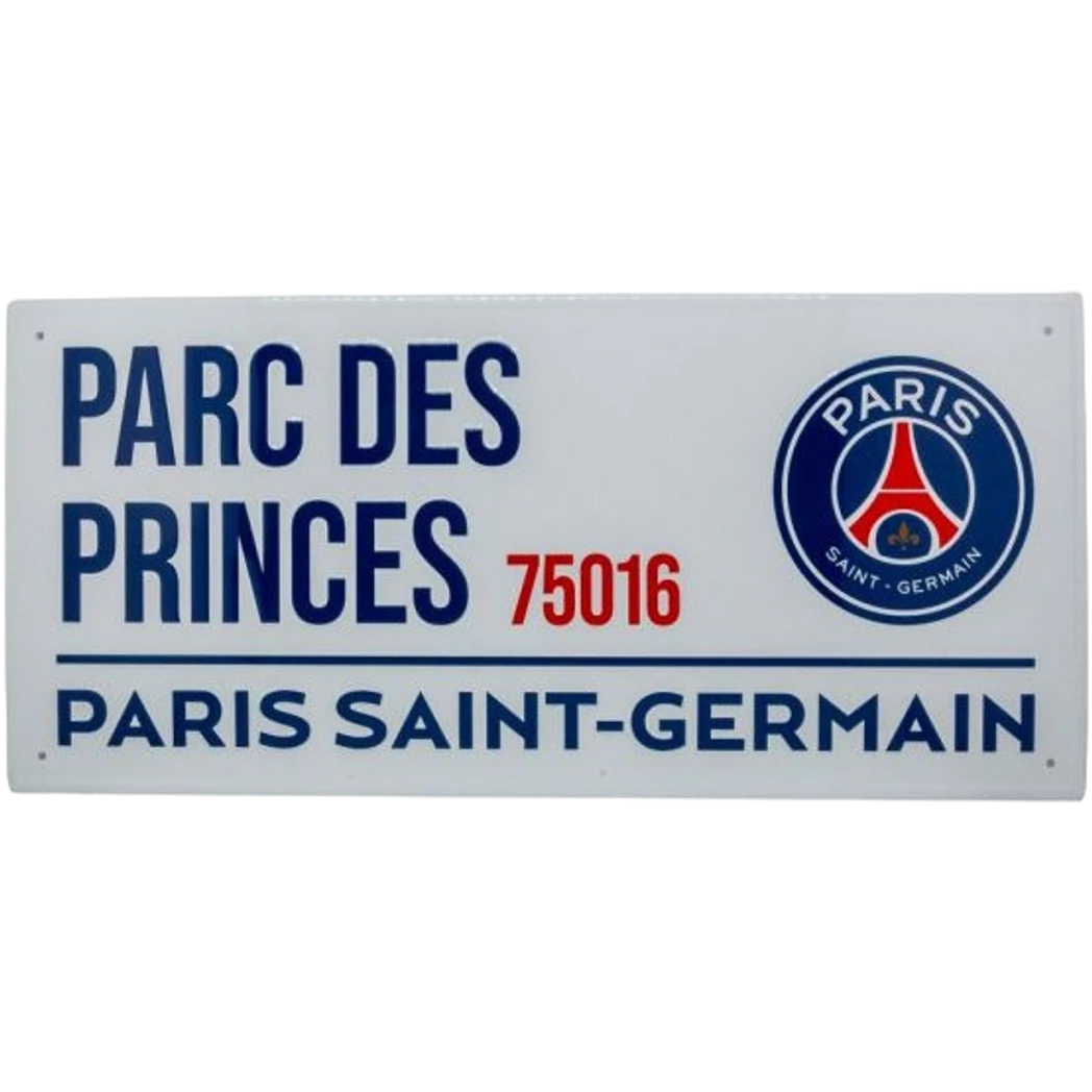 PSG fém utcatábla fehér