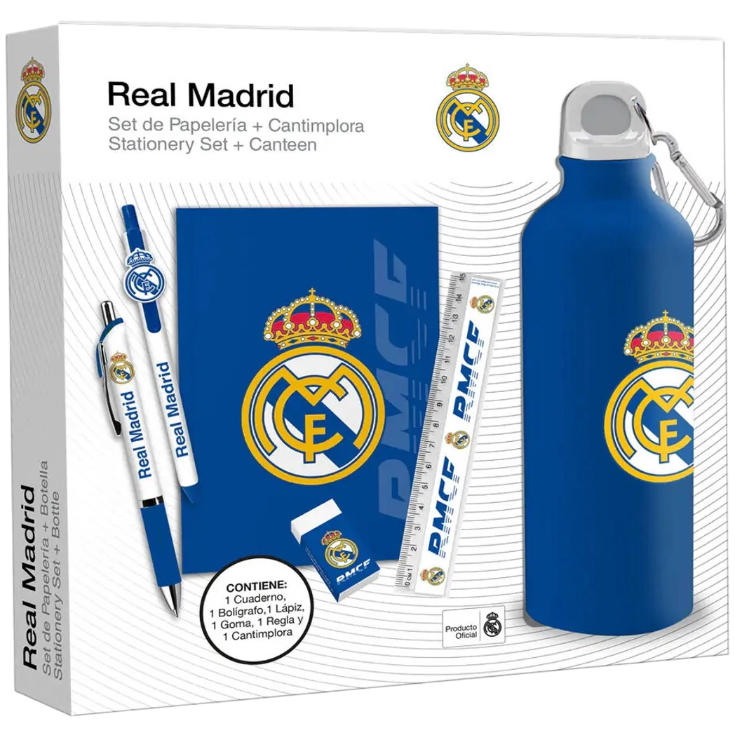 REAL MADRID írószer és kulacs csomag
