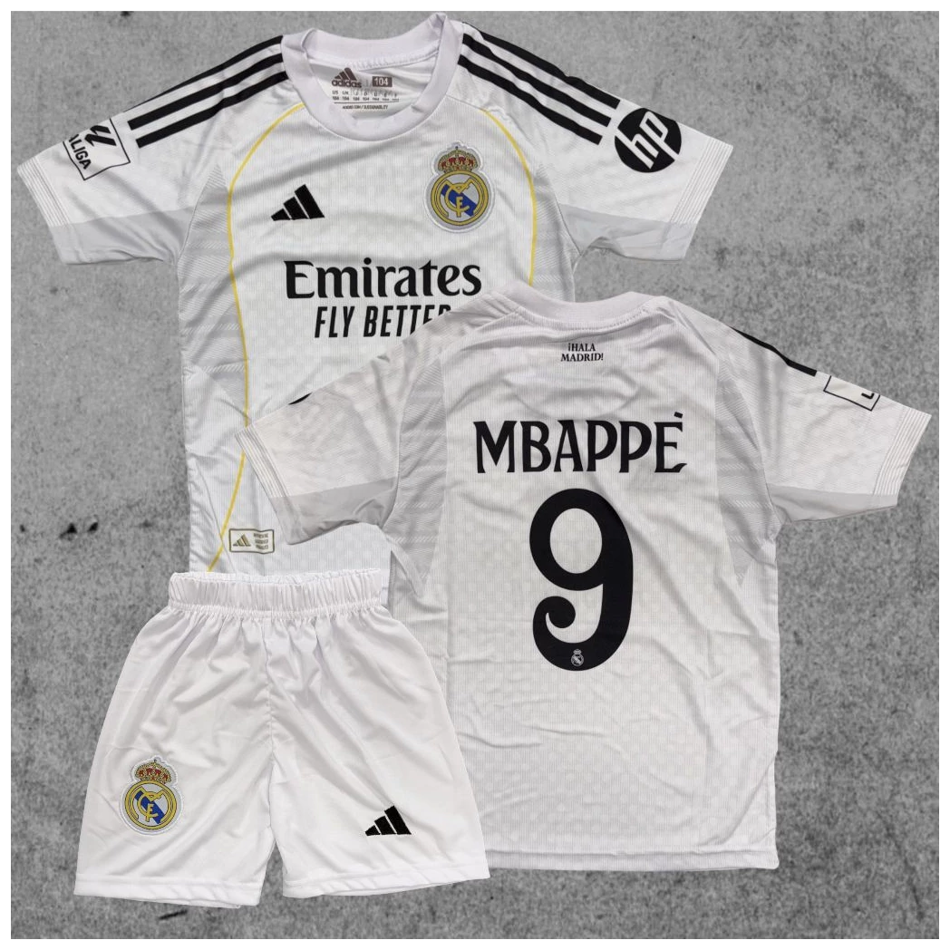 REAL MADRID - MBAPPE szurkolói gyerek mez szett 2025/26