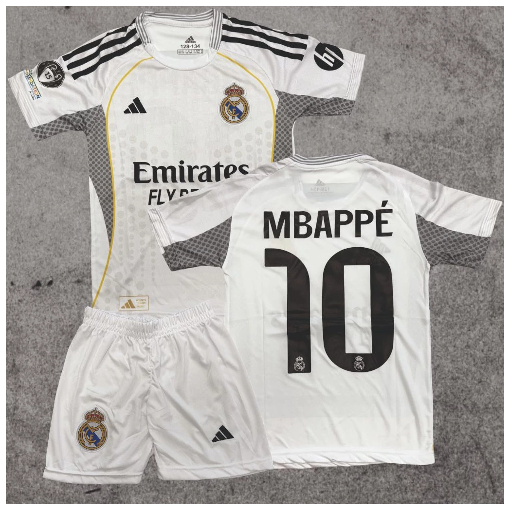 REAL MADRID - MBAPPE szurkolói gyerek mez szett 2025/26