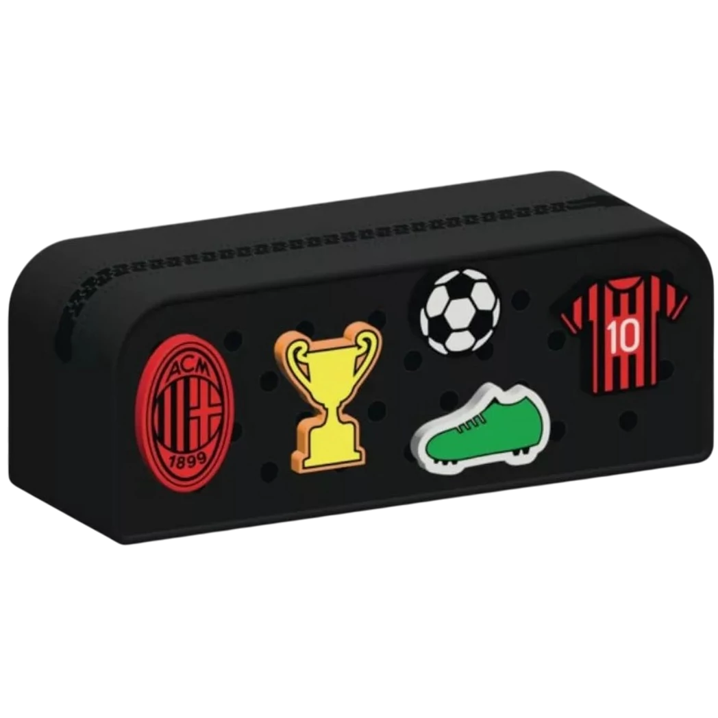 Kép 1/3 - AC MILAN szilikon tolltartó hasáb kitűzőkkel