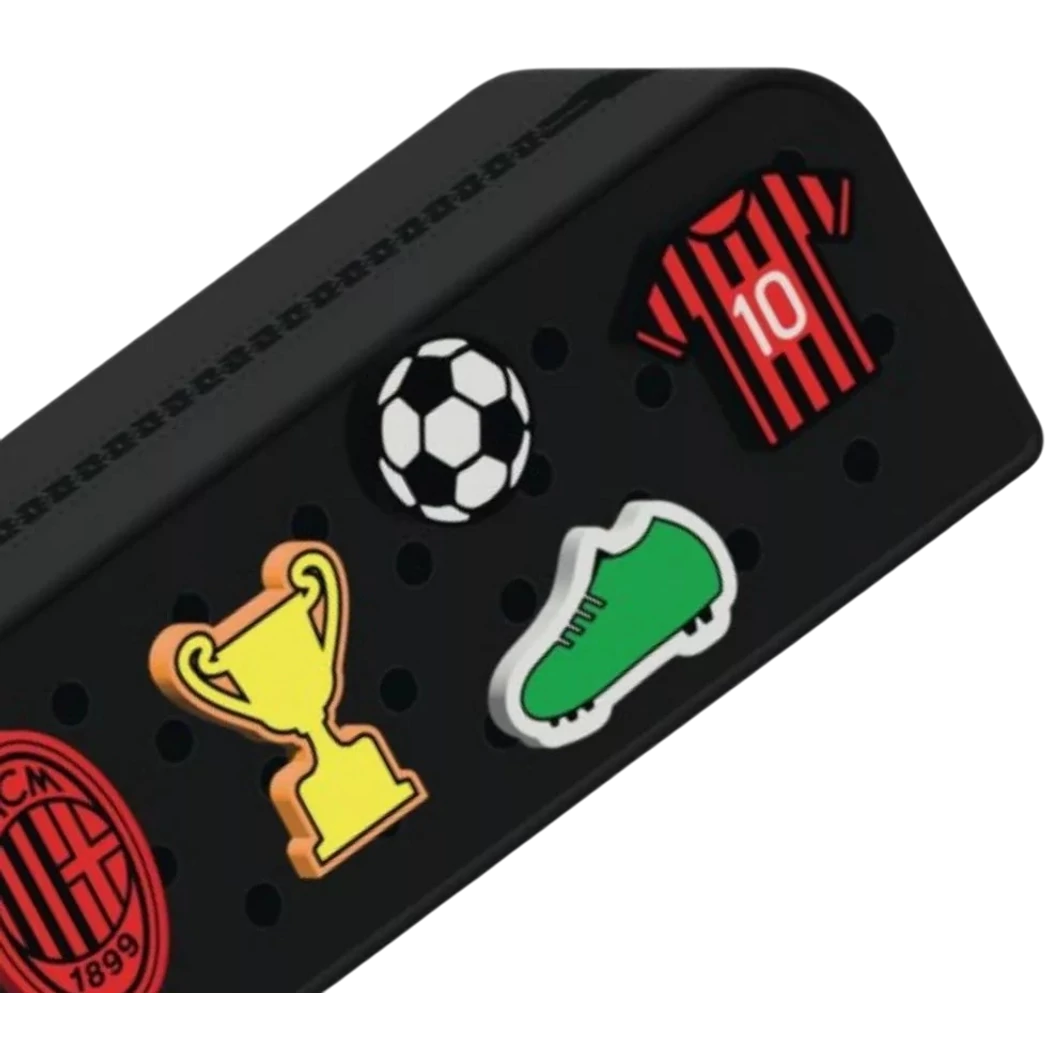 Kép 2/3 - AC MILAN szilikon tolltartó hasáb kitűzőkkel