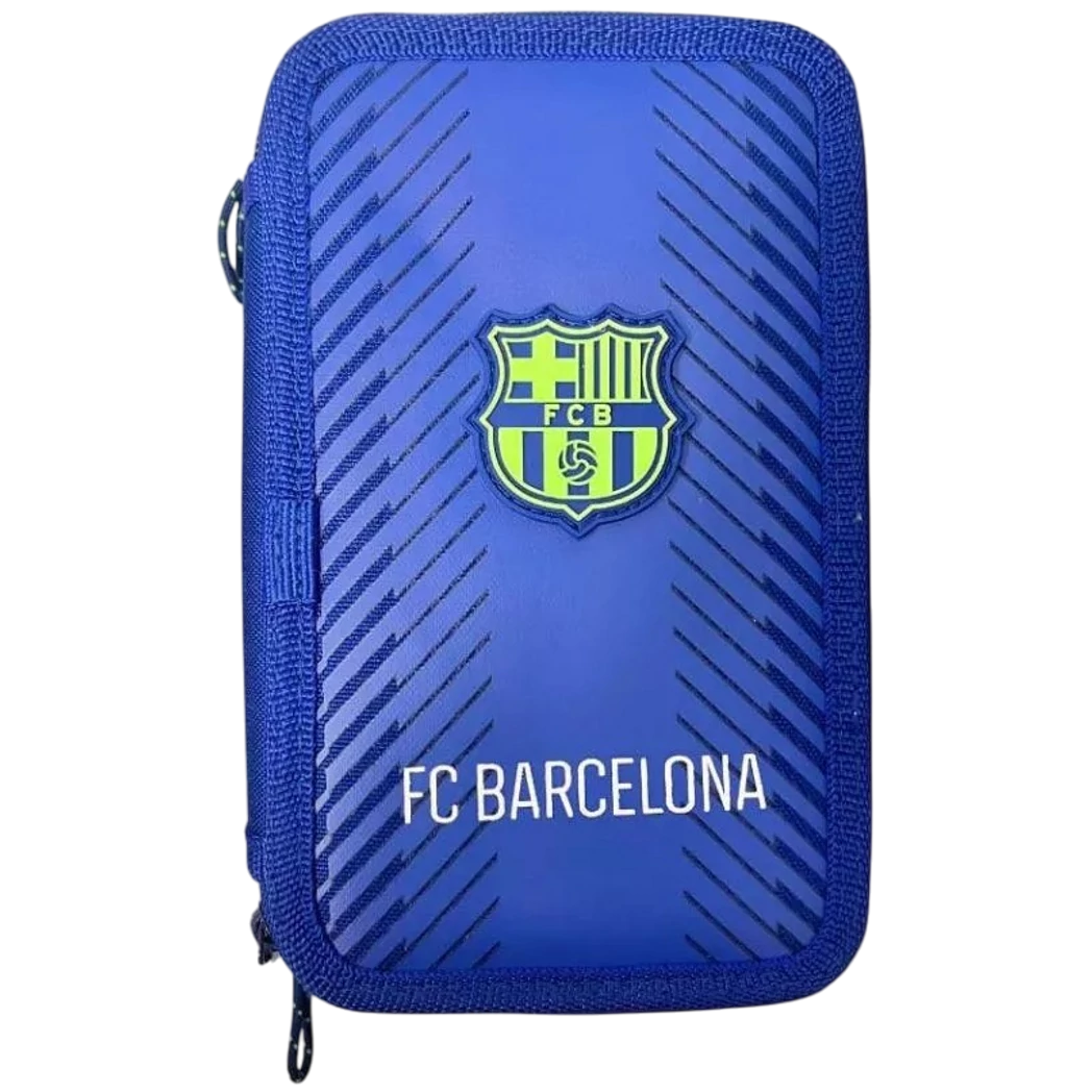 Kép 1/5 - Barcelona teli tolltartó tripla 37 db-os kék