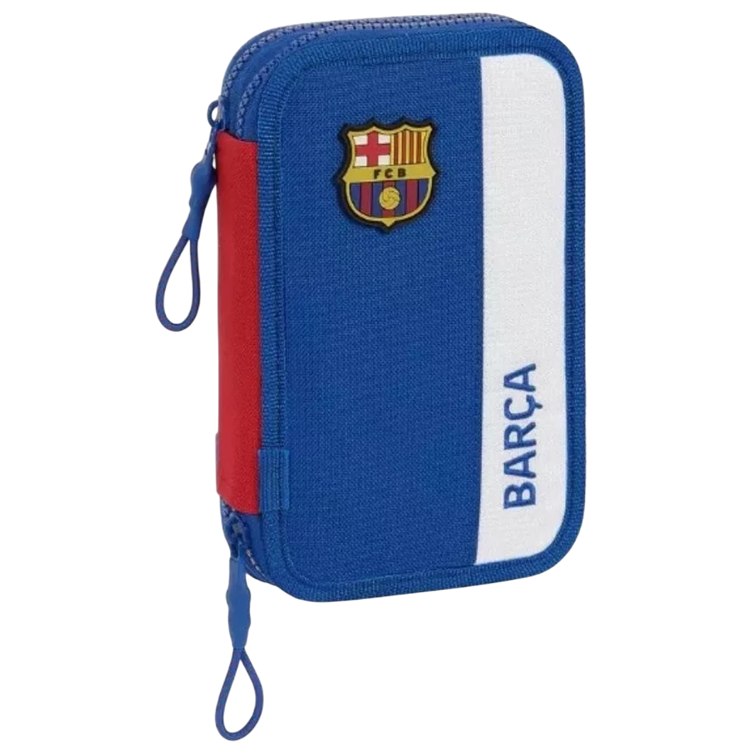 Kép 1/3 - BARCELONA teli dupla tolltartó 28 db os kék címeres