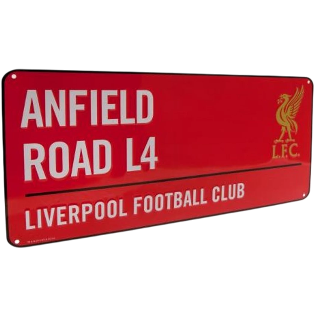 Kép 2/2 - LIVERPOOL fém utcanévtábla piros