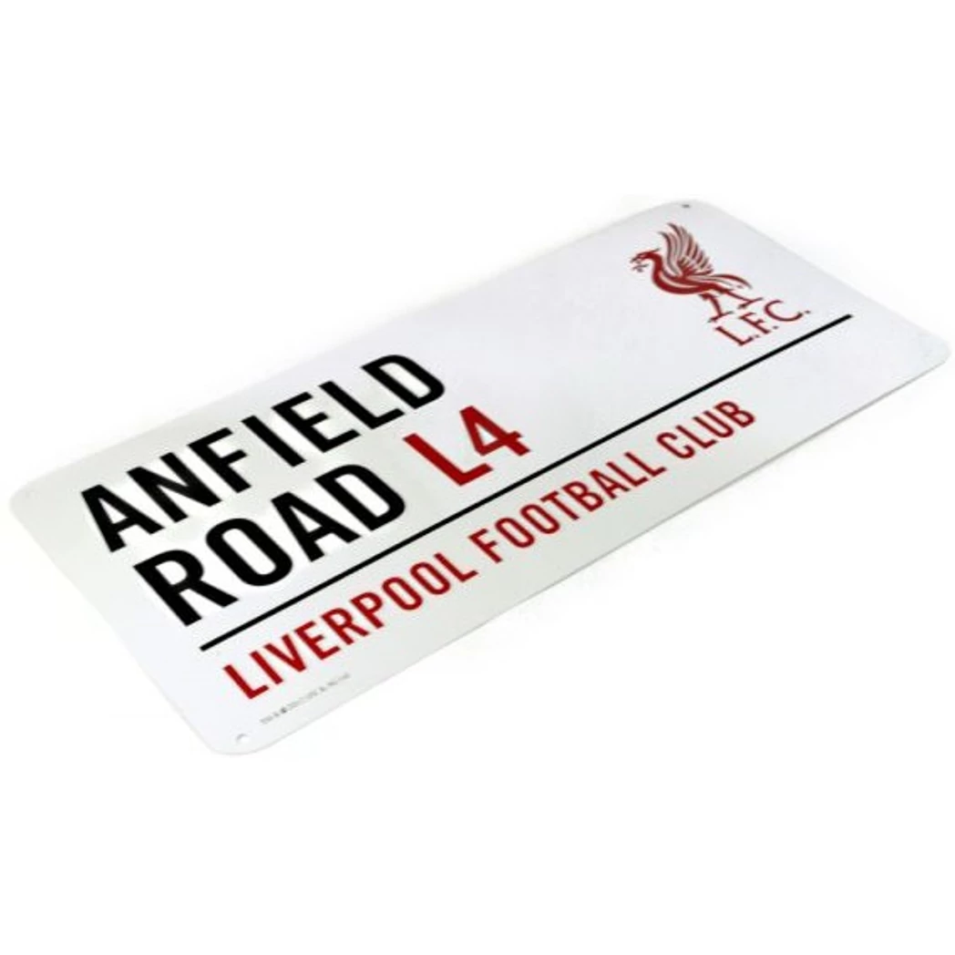Kép 2/3 - LIVERPOOL fém utcanévtábla fehér