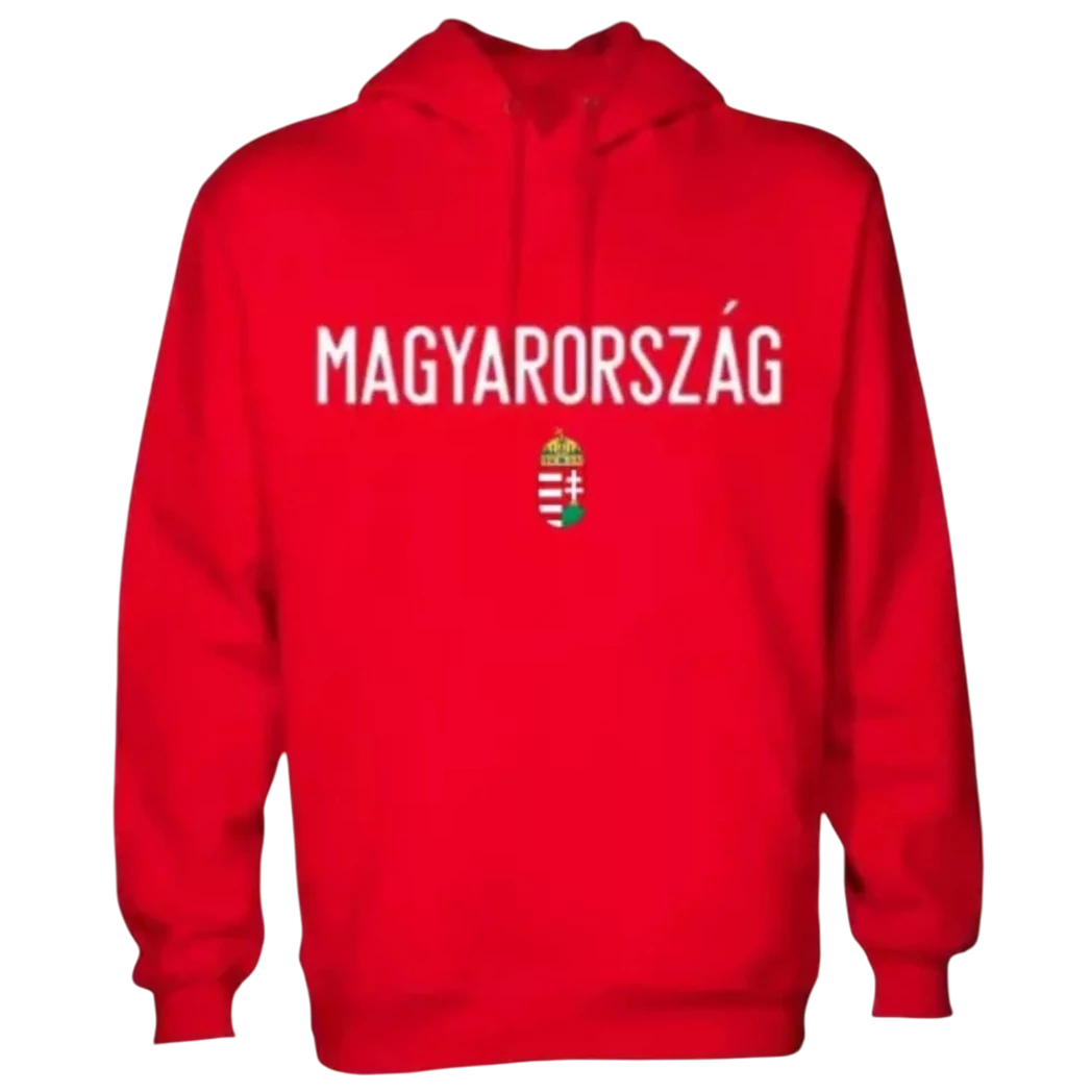 Kép 1/2 - MAGYARORSZÁG felnőtt kapucnis pulóver piros