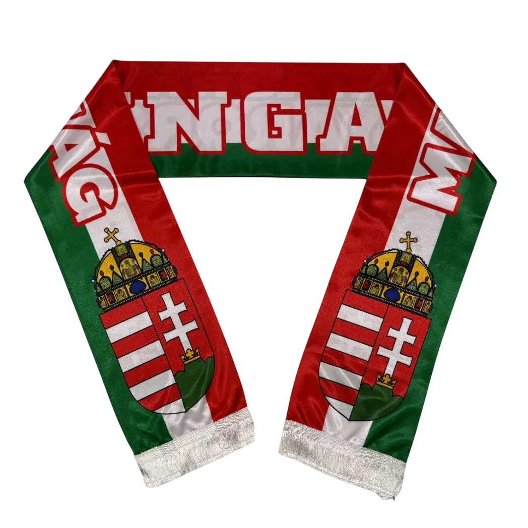 Kép 2/4 - MAGYARORSZÁG selyem sál HAJRÁ MAGYARORSZÁG