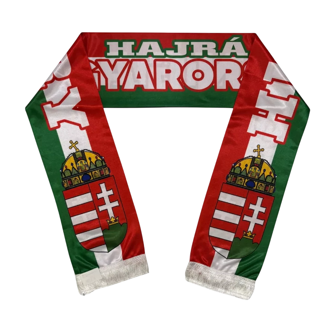 Kép 3/4 - MAGYARORSZÁG selyem sál HAJRÁ MAGYARORSZÁG