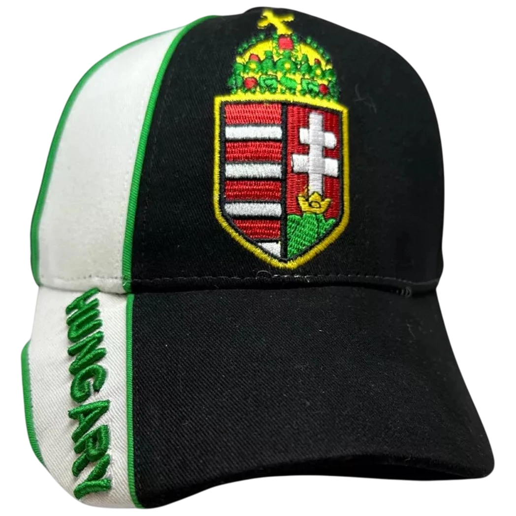 Kép 2/5 - MAGYARORSZÁG baseball sapka fekete-zöld hímzett