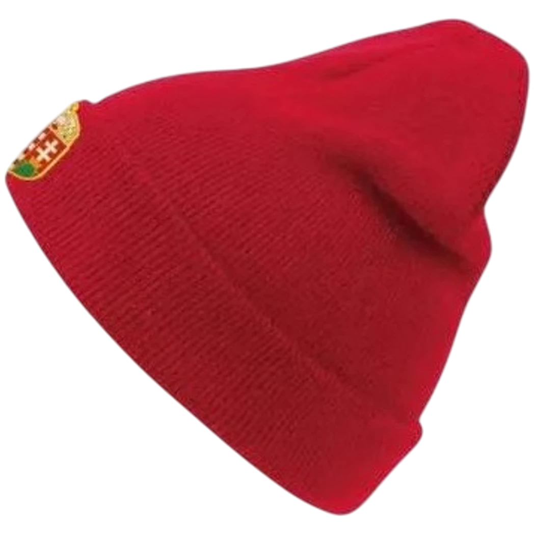 Kép 3/3 - MAGYARORSZÁG gyerek kötött sapka piros visszahajtható