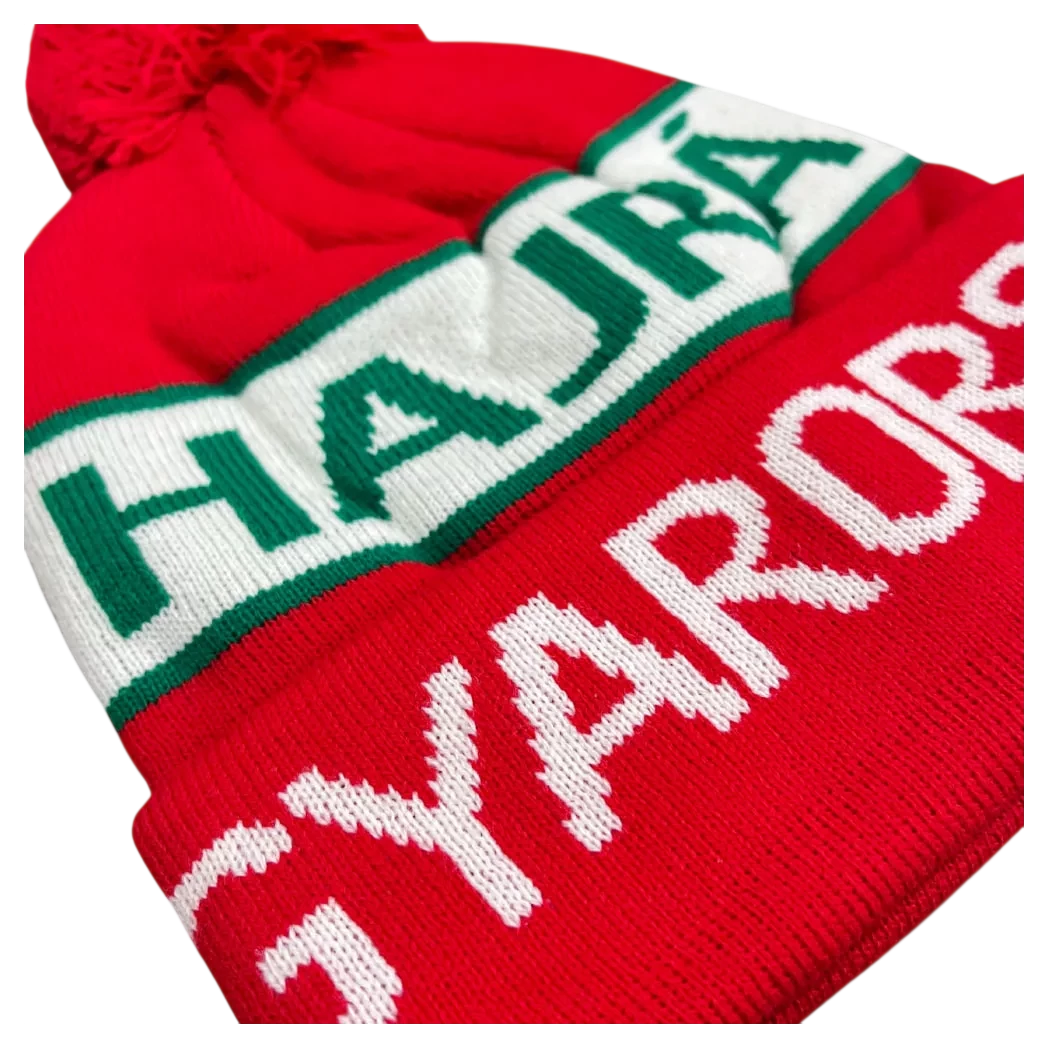 Kép 3/4 - MAGYARORSZÁG felnőtt sapka kötött visszahajtós pompom