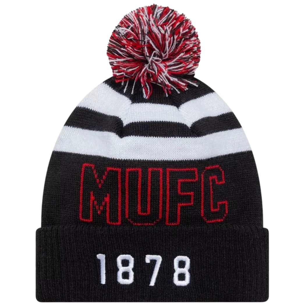 Kép 2/2 - MANCHESTER UNITED csíkos bojtos kötött sapka New Era 