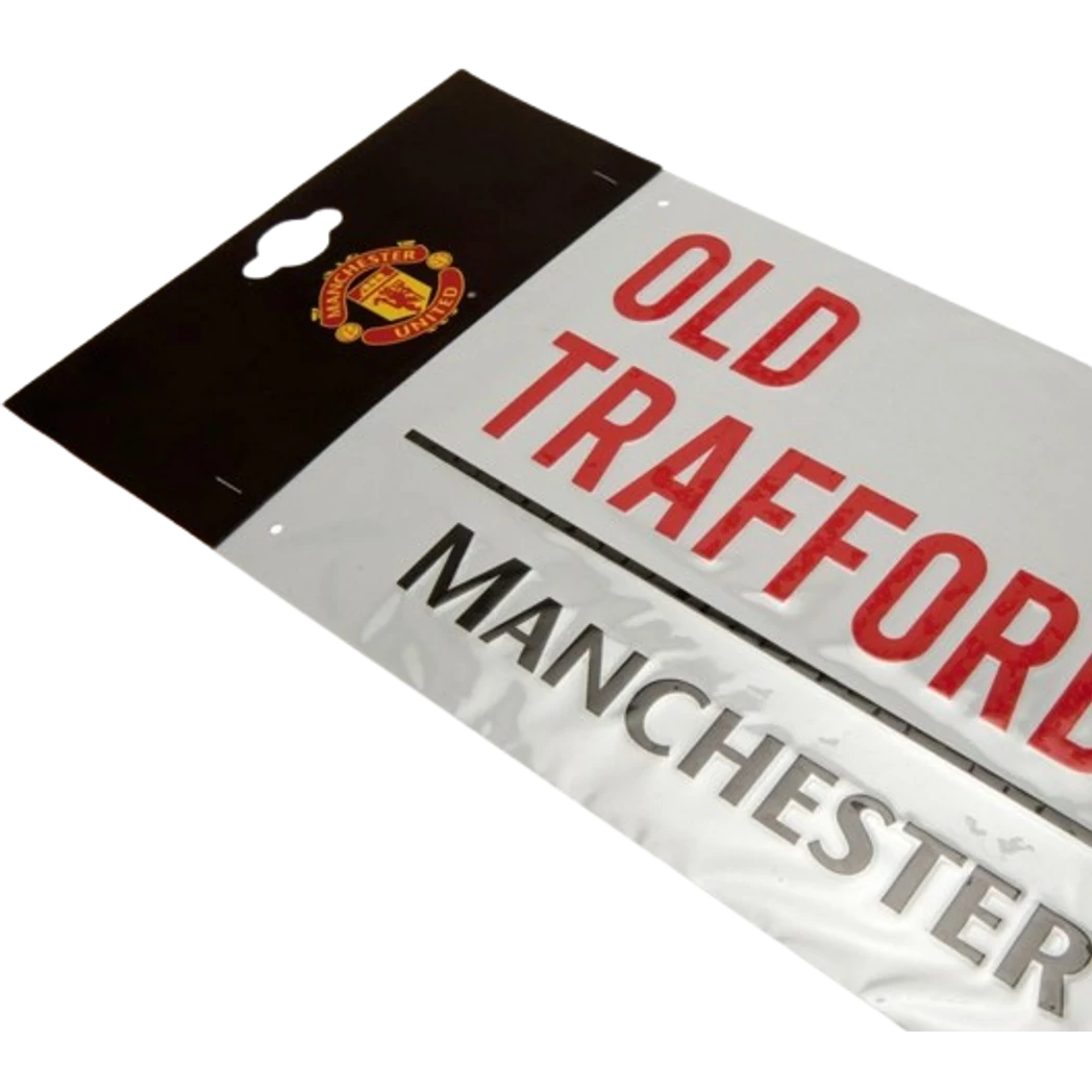 Kép 3/4 - MANCHESTER UNITED fém utcatábla fehér