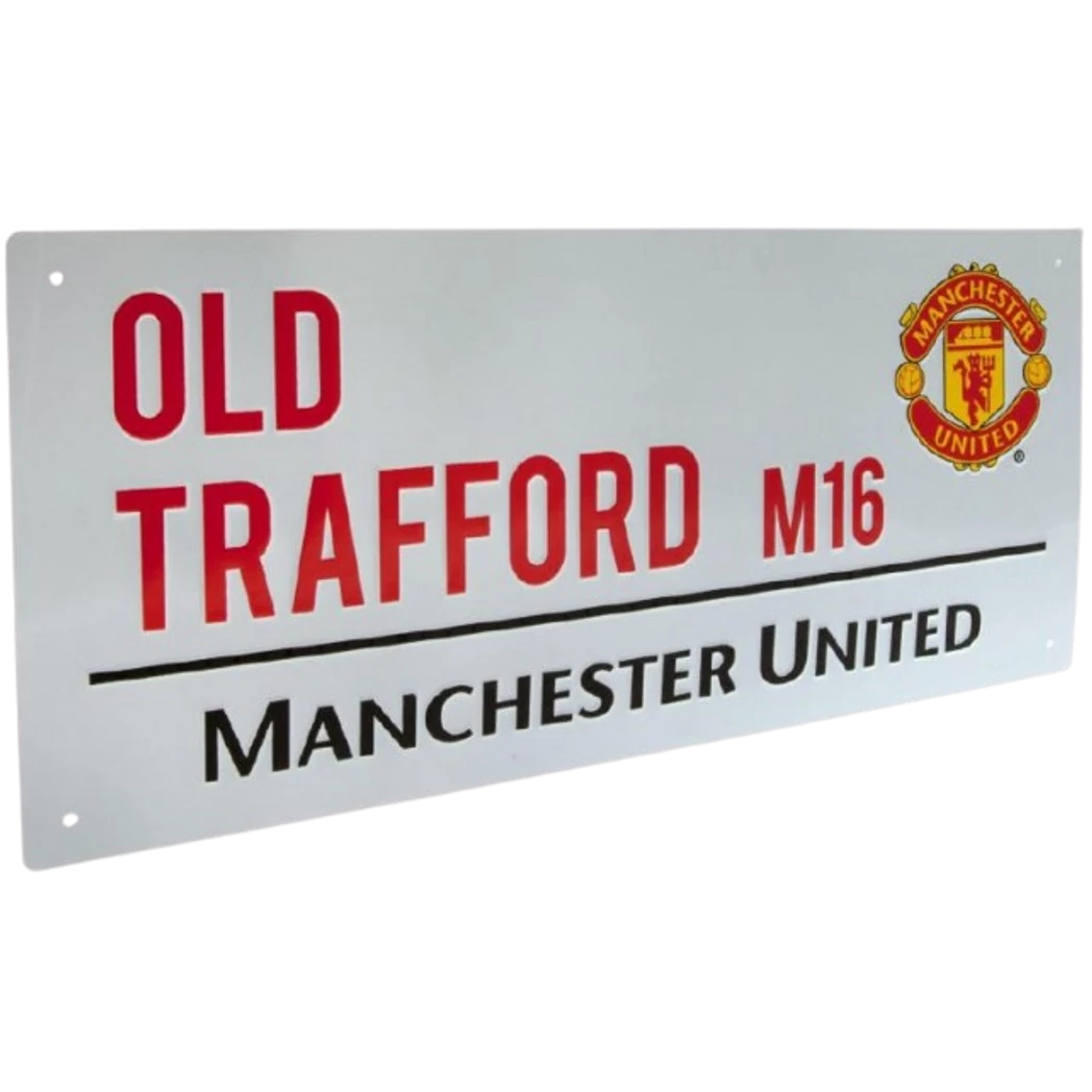 Kép 4/4 - MANCHESTER UNITED fém utcatábla fehér