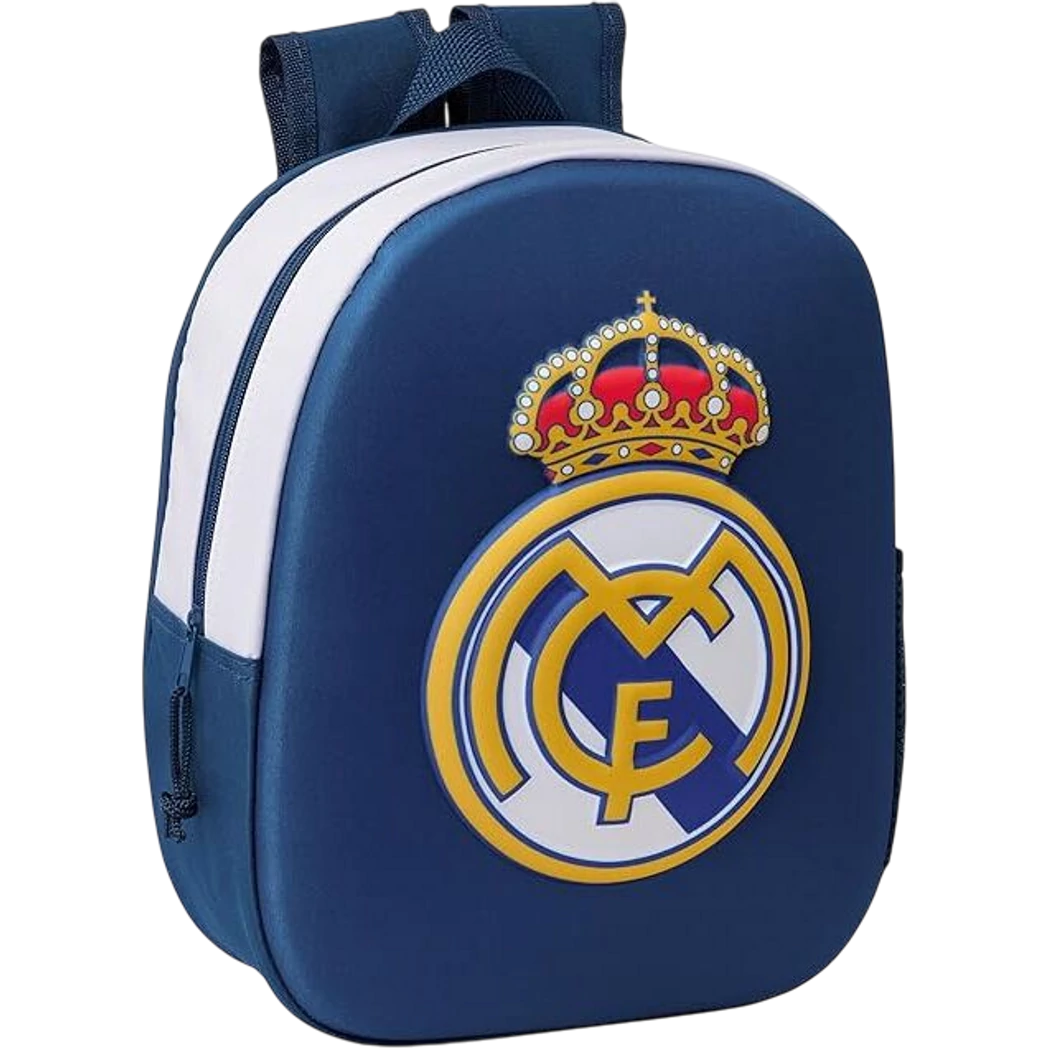 Kép 1/3 - REAL MADRID gyerek hátizsák 33 cm 3D címerrel