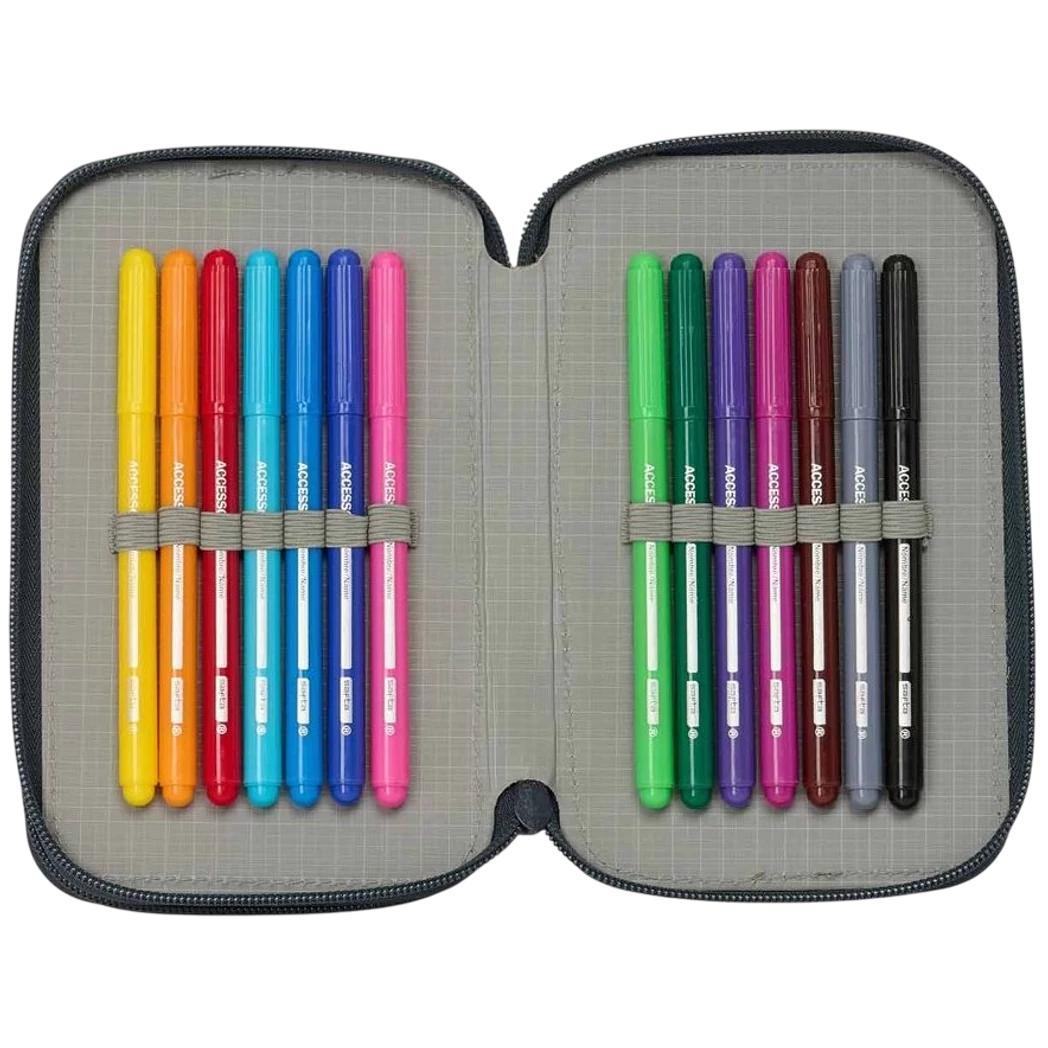 Kép 5/5 - REAL MADRID töltött tolltartó dupla 29 darabos fehér