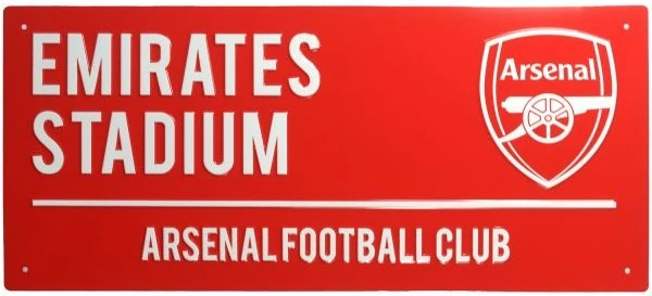 ARSENAL fém utcatábla piros