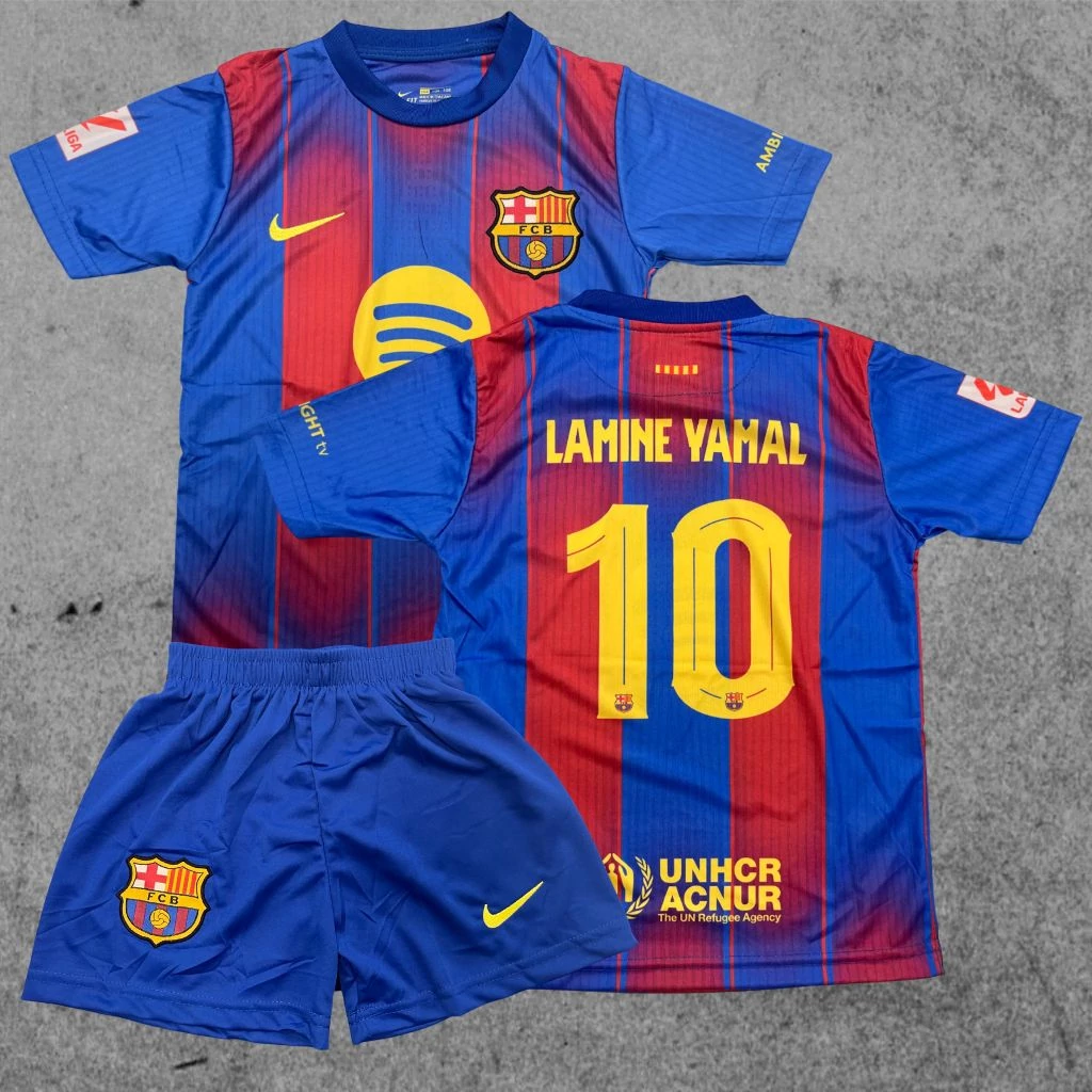BARCELONA - LAMINE YAMAL szurkolói gyerek mez szett 2025/26