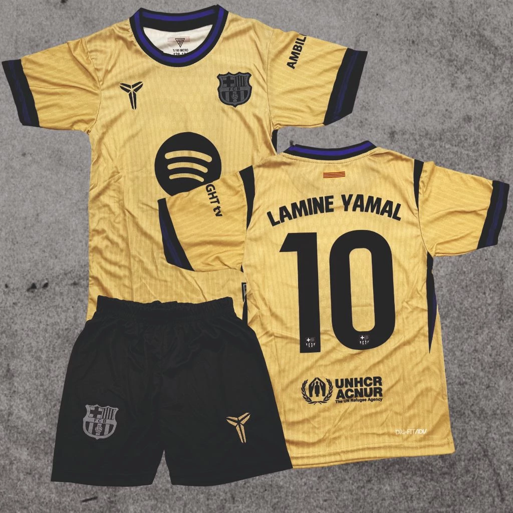 BARCELONA - LAMINE YAMAL Vendég szurkolói gyerek mez szett 2025/26