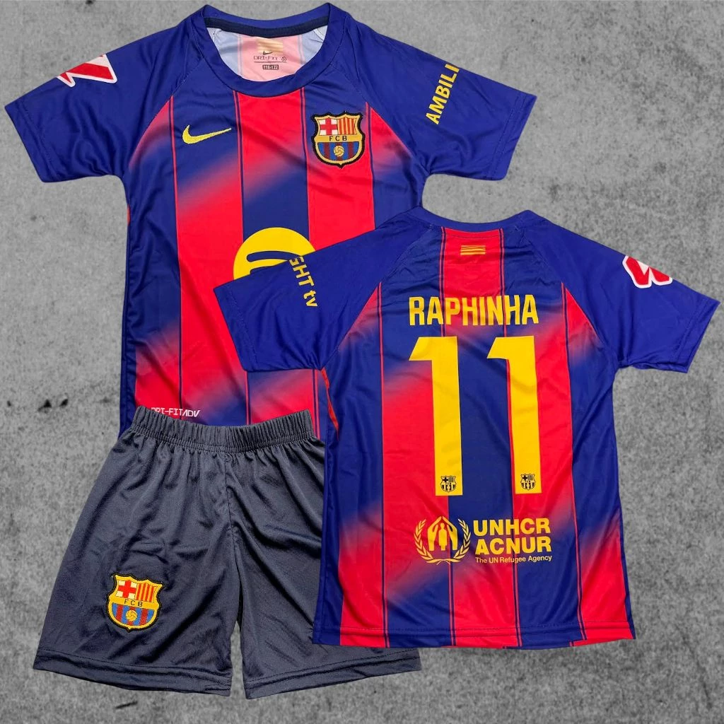 BARCELONA - RAPHINHA szurkolói gyerek mez szett 2025/26