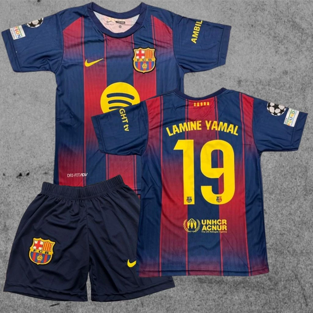 BARCELONA - LAMINE YAMAL szurkolói gyerek mez szett 2025/26