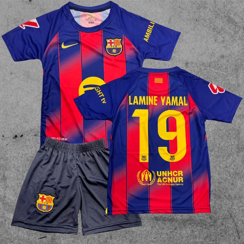 BARCELONA - LAMINE YAMAL szurkolói gyerek mez szett