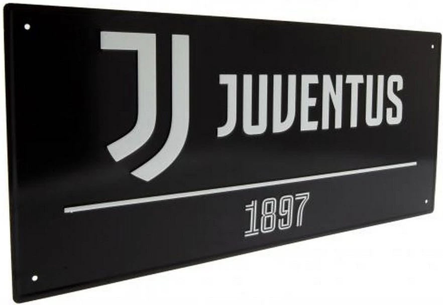 JUVENTUS fém utcatábla fekete