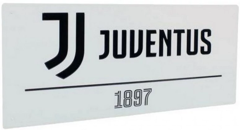 JUVENTUS fém utcatábla fehér