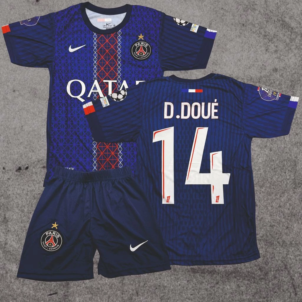PSG - D.Doué szurkolói gyerek mez szett 2025/26