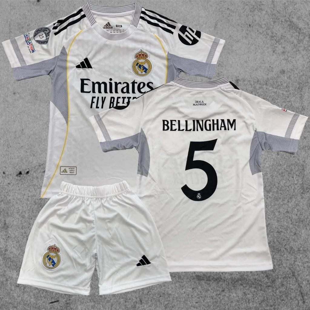 REAL MADRID - BELLINGHAM szurkolói gyerek mez szett 2025/26