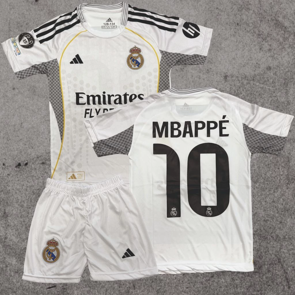 REAL MADRID - MBAPPE szurkolói gyerek mez szett 2025/26