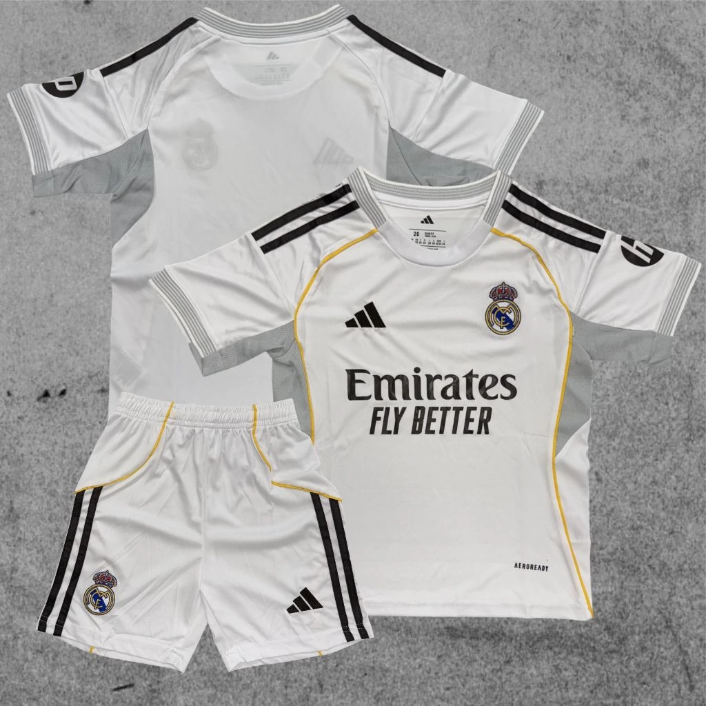 REAL MADRID - Hazai 2025/2026 gyerek mez szett (felirat nélküli)