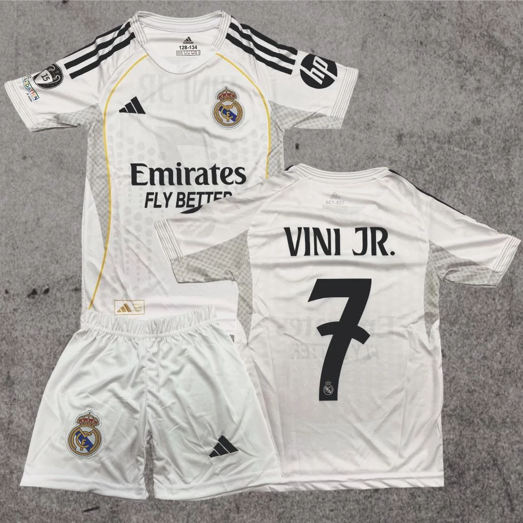 REAL MADRID - VINI JR. szurkolói gyerek mez szett 2025/26